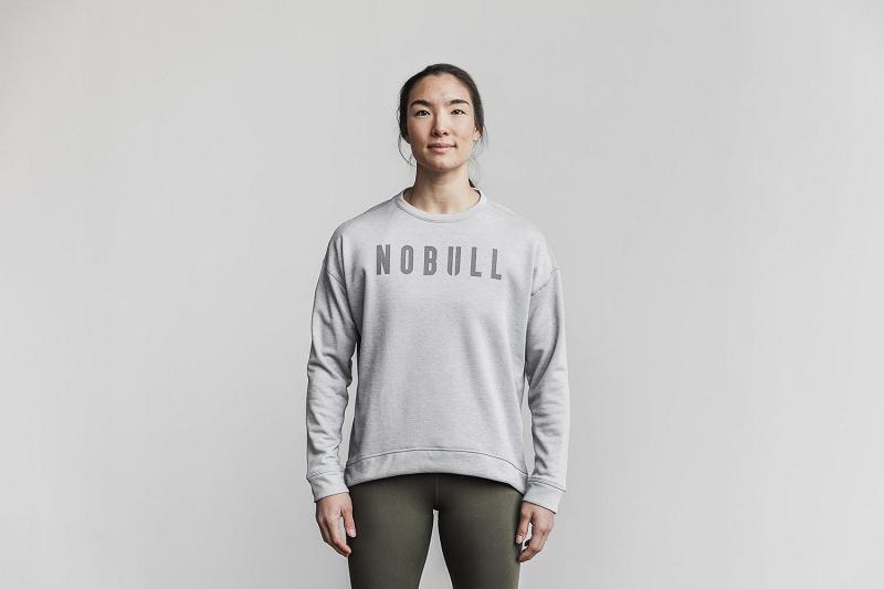 Grey Nobull WoCrew Sweatshirt Women\'s Hoodie | CA G2193S